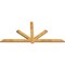 Ekena Millwork Kennewick Rough Sawn Timber Gable Bracket, Western Red Cedar, 84"W x 38"H x 2"D x 4"F, 11/12 Pitch GBW084X38X0204KEN00RWR - alternate 5